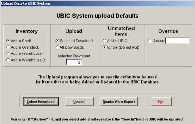 Upload Data to UBIC