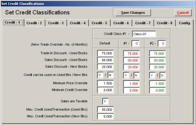Utilities - Set Credit Classifications - Credit 1