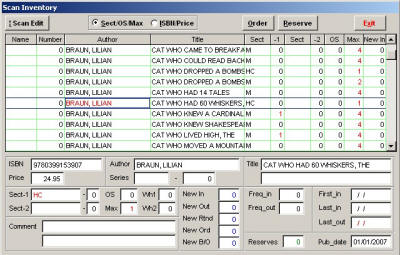 Update Inventory - Scan inventory author order