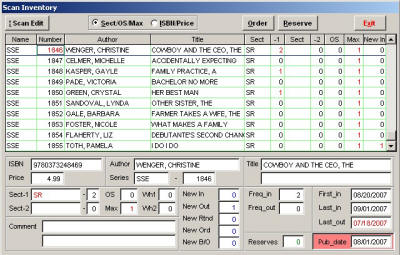 Update Inventory - Scan inventory series name & number